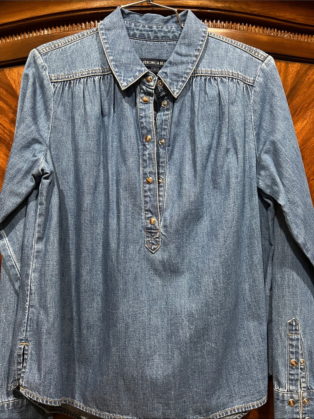 Veronica Beard Cambridge Denim Shirt.